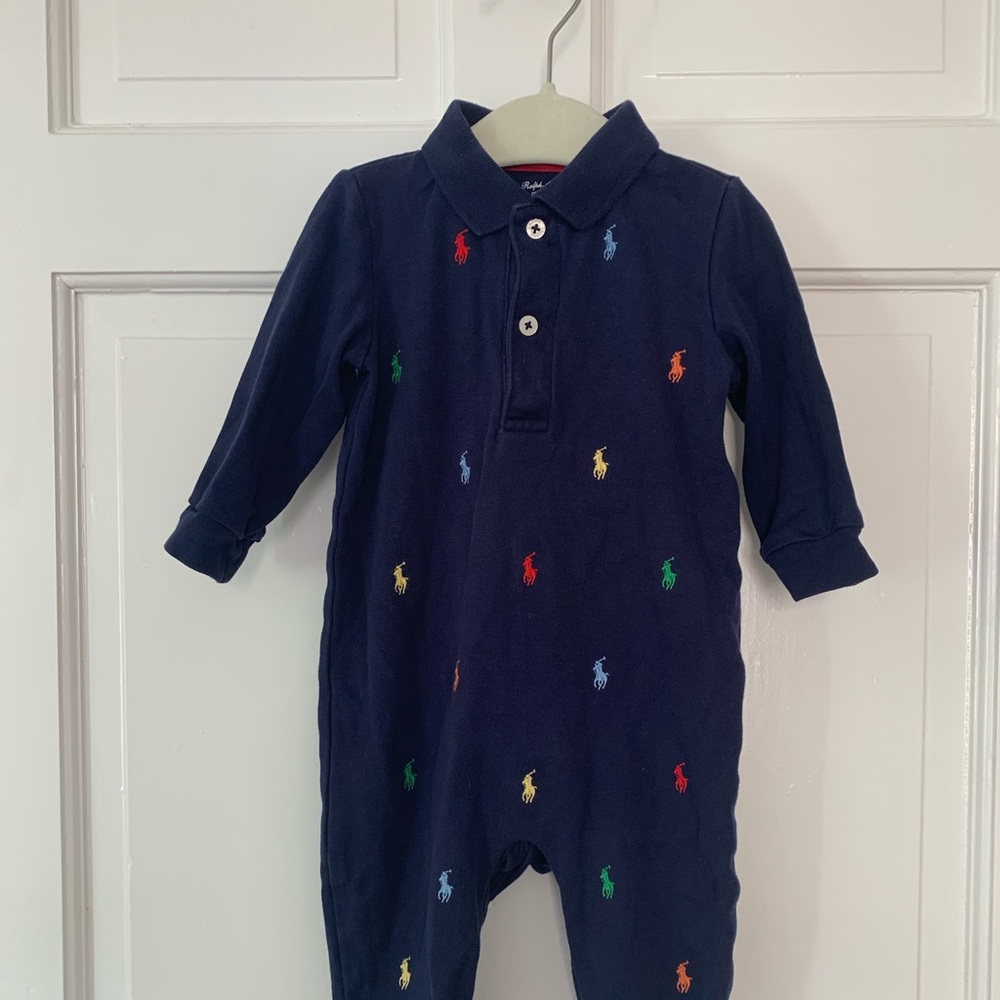 Navy Blue Ralph Lauren Logo Coverall